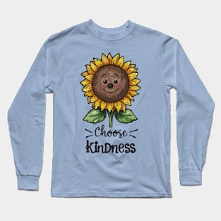 Sunflower Choose Kindness Long Sleeve T-Shirt